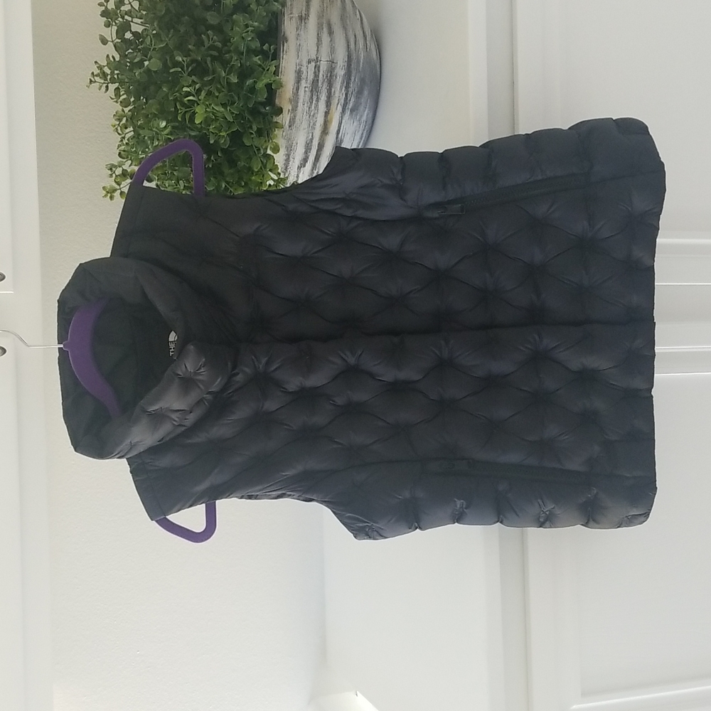 North Face black puffer vest, medium
